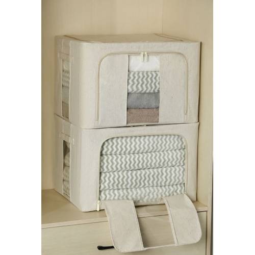 Cutie depozitare pliabila Alba 66L, doua ferestre