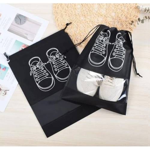 Sac depozitare incaltaminte, pentru voiaj 27x36cm, Negru Sac depozitare incaltaminte, pentru voiaj 27x36cm, Negru