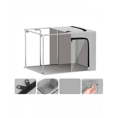 Cutie depozitare 38L culoare Gri, 3 ferestre