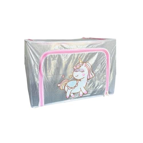 Cutie depozitare pliabila transparenta model Unicorn, 66L