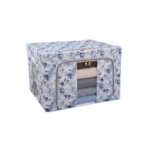 Cutie depozitare pliabila Albastru cu fluturasi, 66L