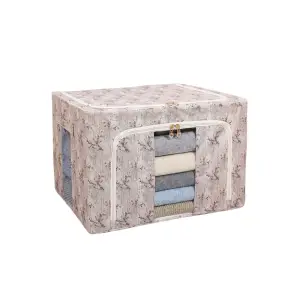 Cutie depozitare pliabila 66L Roz, Flori de primavara