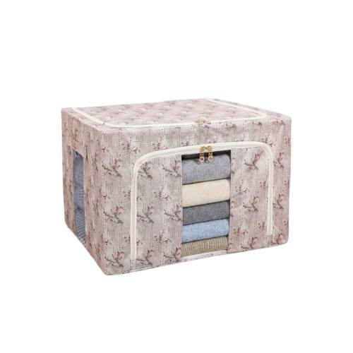 Cutie depozitare pliabila 66L Roz, Flori de primavara Cutie depozitare pliabila 66L Roz, Flori de primavara