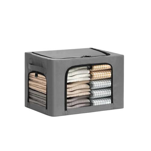 Cutie depozitare pliabila 38L Gri inchis, 3 ferestre Cutie depozitare pliabila 38L Gri inchis, 3 ferestre