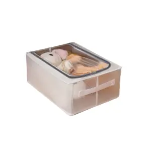 Cutie depozitare pliabila haine si incaltaminte 18l, Transparenta