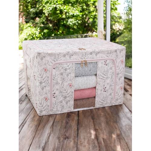 Cutie depozitare 66L Roz, model fluturasi Cutie depozitare 66L Roz, model fluturasi