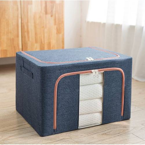 Cutie depozitare 24L cu fermoar, Bleumarin