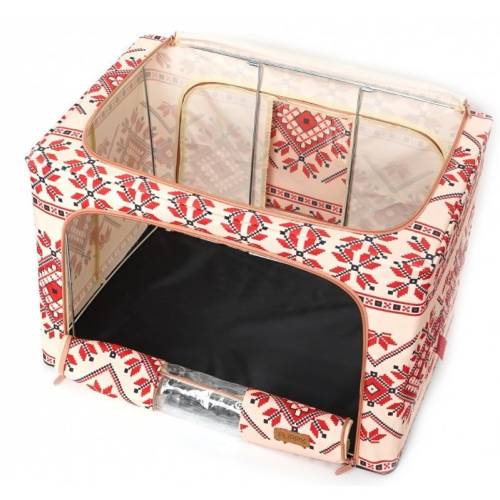 Cutie depozitare pliabila 100L, Motiv traditional, o fereastra