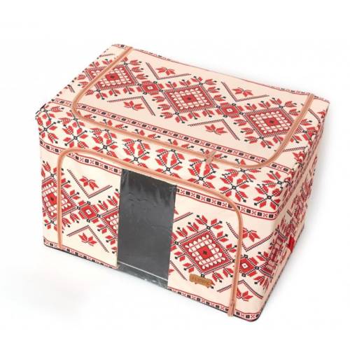 Cutie depozitare pliabila 100L, Motiv traditional, o fereastra