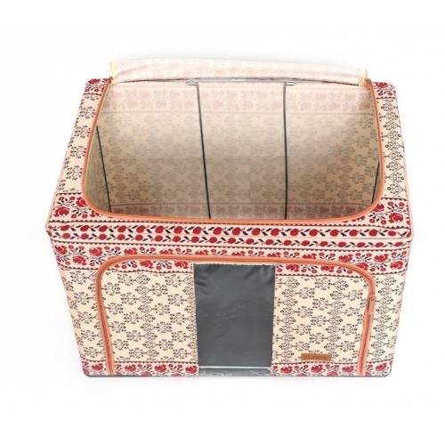 Cutie depozitare pliabila 100L, Motiv traditional, o fereastra