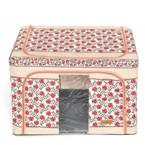 Cutie depozitare 100L cu fermoar, Motiv traditional, o fereastra