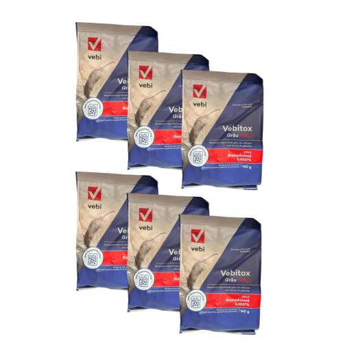 Set 6x Vebitox Otrava soareci Gold Grau 140g Set 6x Vebitox Otrava soareci Gold Grau 140g