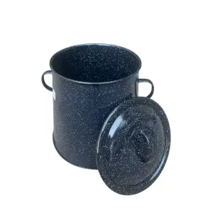 Bidon untura/ garnita emailata cu manere si capac, 20 L