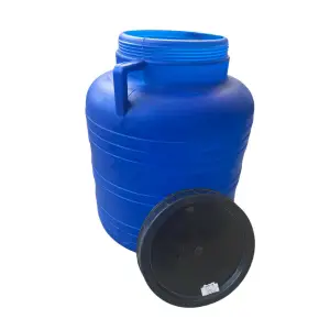 Butoi/Bidon cu filet gura mare din plastic alimentar, 80L