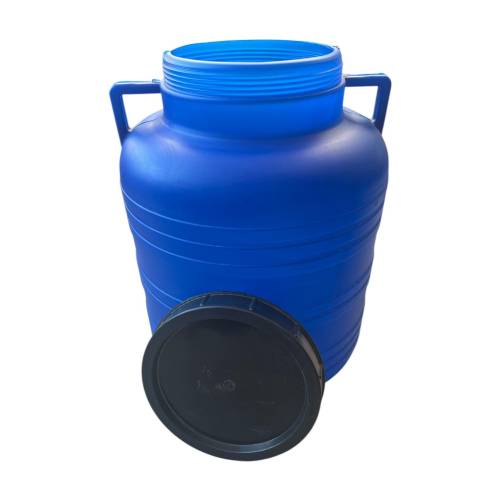 Butoi/Bidon cu filet gura mare din plastic alimentar, 60L