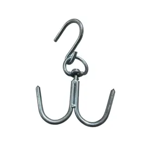 Carlig macelarie dublu otel 21cm, otel