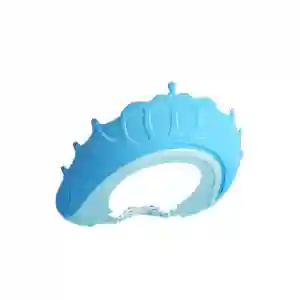 Casca de protectie copii pentru dus, model coronita, albastru