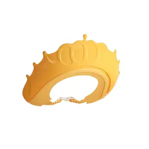 Casca de protectie copii pentru dus, model coronita, galben