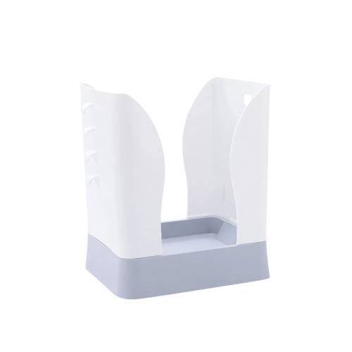 Cos de gunoi extensibil 21x25x17cm, Alb / Gri