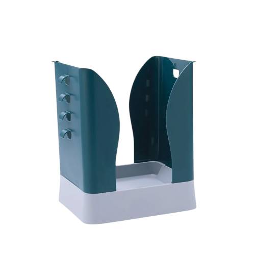 Cos de gunoi extensibil 21x25x17cm, Albastru/ Gri Cos de gunoi extensibil 21x25x17cm, Albastru/ Gri