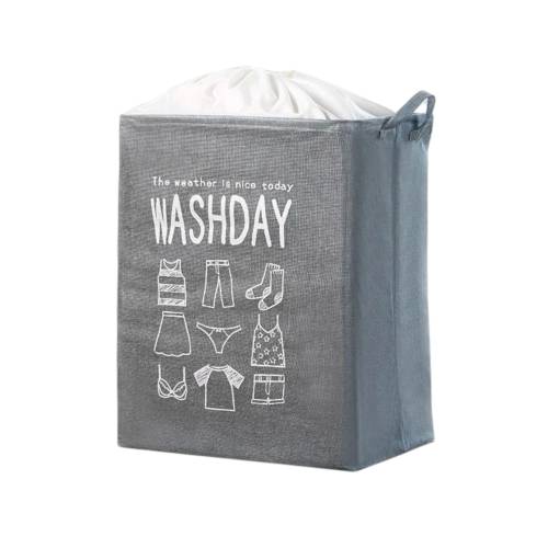 Cos de rufe pliabil Gri cu imprimeu, 72L