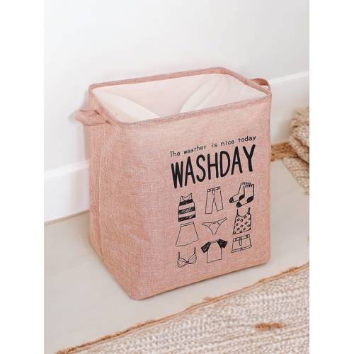 Cos de rufe pliabil Roz cu imprimeu, 72L