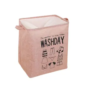 Cos de rufe pliabil Roz cu imprimeu, 72L