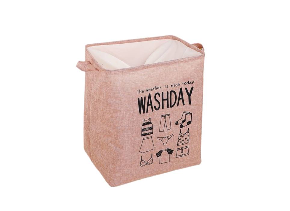 Cos de rufe pliabil Roz cu imprimeu, 72L