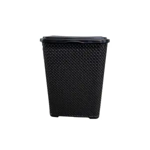 Cos pentru rufe perlat cu capac 45L Maro