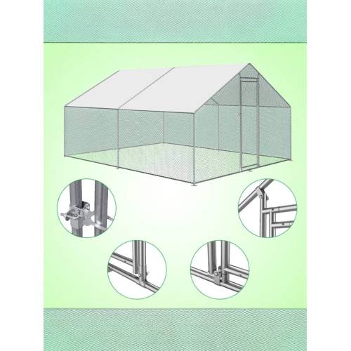 Cotet, tarc pasari otel galvanizat 3x3x2m