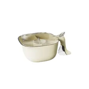 Cutie alimente cu maner 4 compartimente Crem