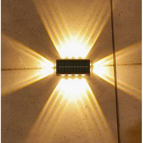 Lampa solara 8+4 LED, Alb cald