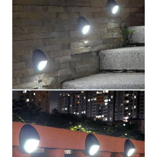 Lampa solara, aplica de perete forma Ovala, Alb rece