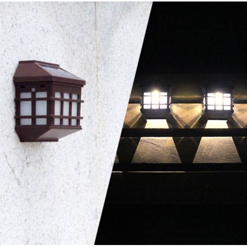 Lampa solara de perete tip Felinar 11.5 x 8.3cm, Alb cald Lampa solara de perete tip Felinar 11.5 x 8.3cm, Alb cald