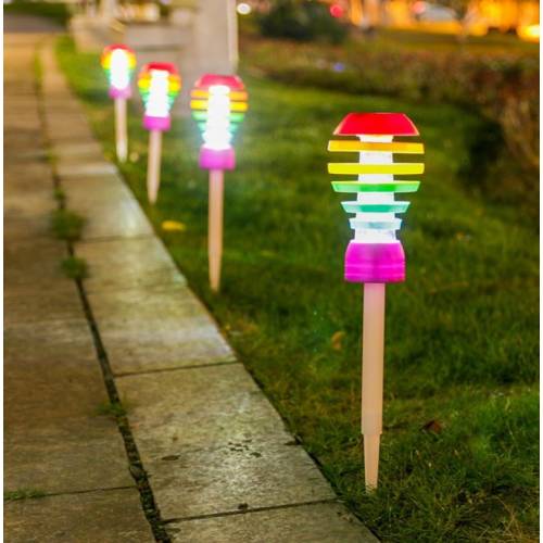 Lampa solara led design modern 45cm, multicolor