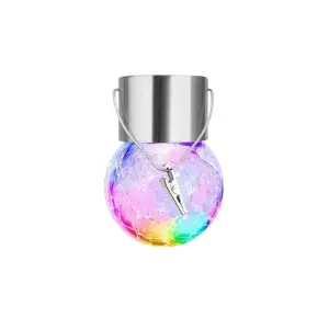 Lampa solara sferica tip candelabru, Multicolor