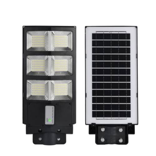 Lampa solara stradala cu telecomanda si senzor de miscare 100W, Negru
