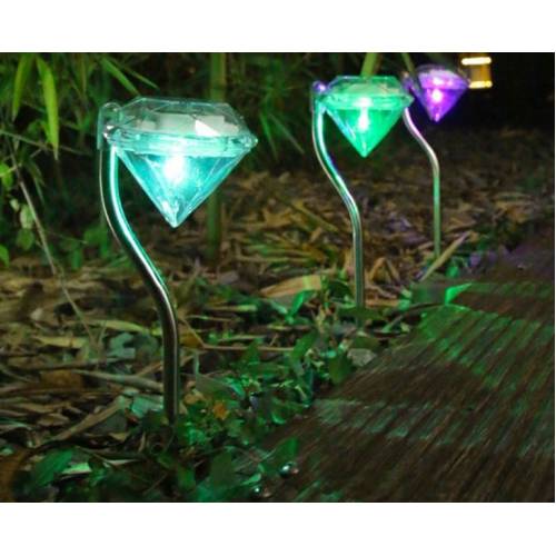 Lampa solara tip diamant 30cm, Multicolor