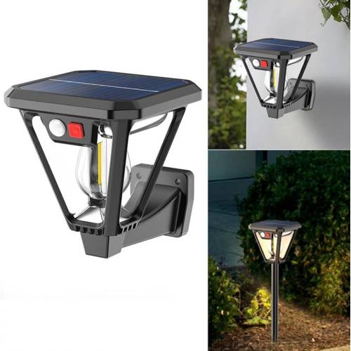 Lampa solara tip felinar 3 moduri de iluminare, Alb cald