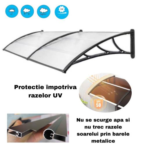 Marchiza, copertina din policarbonat transparent 120x300 cm