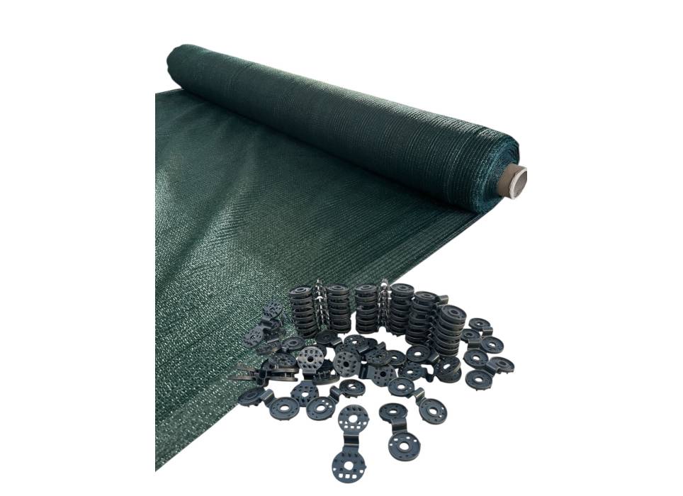 Plasa 1.75m x 50m, umbrire 40% + 50 clipsuri gratis