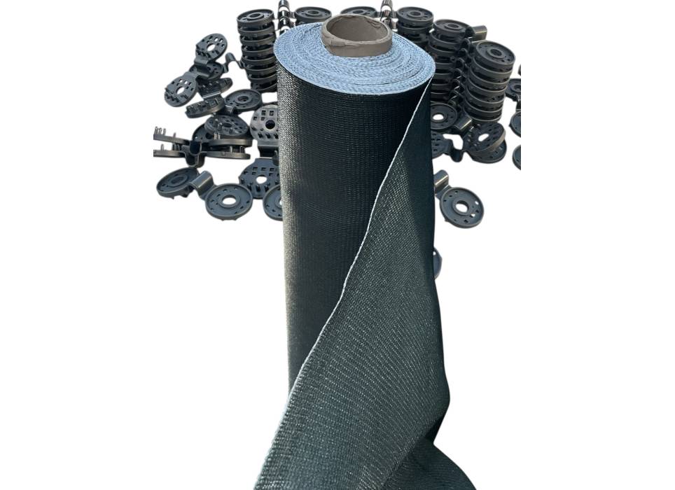 Plasa 1.5m x 10m, umbrire 75% + 50 clipsuri gratis