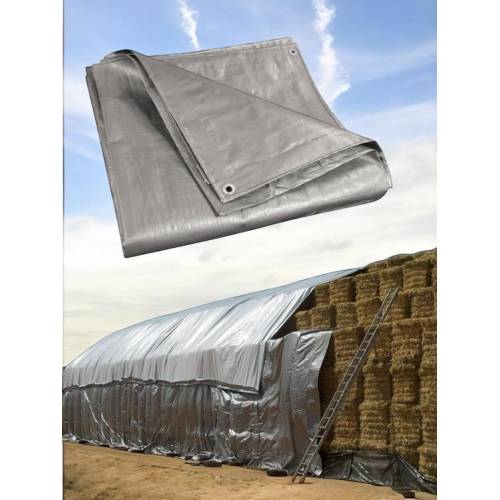 Prelata impermeabila Gri calitate premium 225g/mp, 5x10m Prelata impermeabila Gri calitate premium 225g/mp, 5x10m