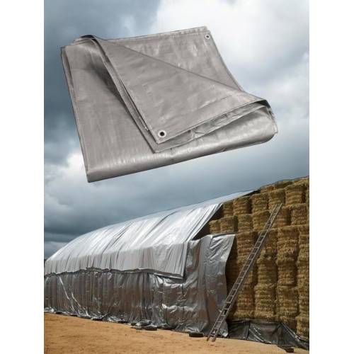 Prelata impermeabila Gri calitate premium 225g/mp, 5x10m Prelata impermeabila Gri calitate premium 225g/mp, 5x10m