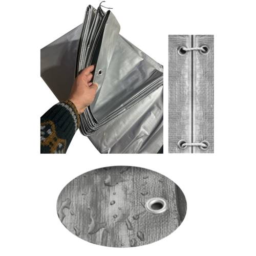 Prelata 2x12M, 175g/mp impermeabila, calitate premium Gri Prelata 2x12M, 175g/mp impermeabila, calitate premium Gri
