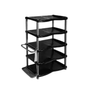 Raft pantofi 5 etaje gri din plastic, Lux