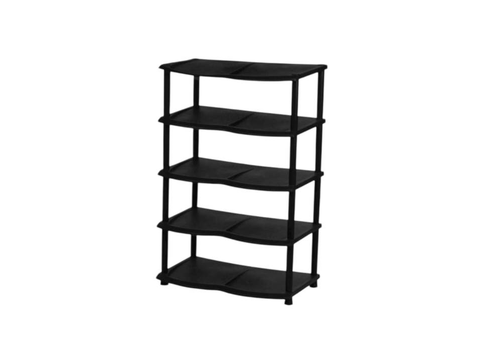 Raft pantofi 5 etaje negru, OZGEN 