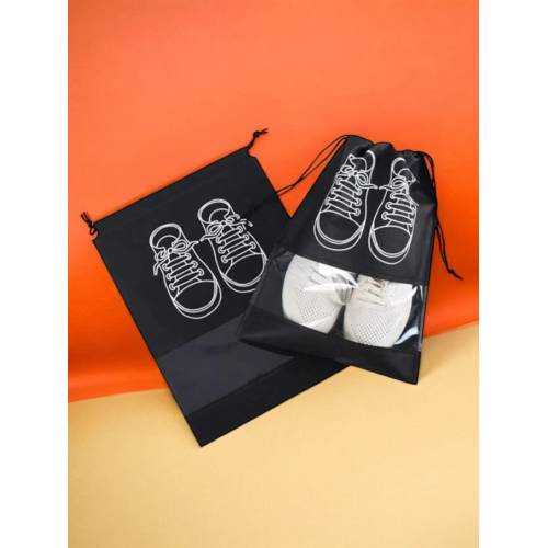 Sac depozitare incaltaminte, pentru voiaj 27x36cm, Negru Sac depozitare incaltaminte, pentru voiaj 27x36cm, Negru