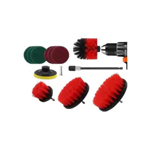 Set curatare auto 12 accesorii, Rosu