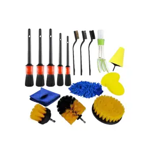 Set curatare auto 17 accesorii, Multicolor